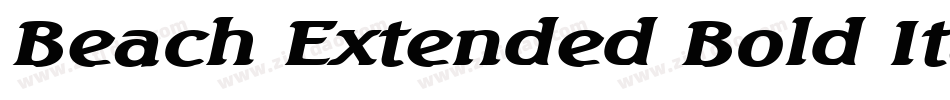 Beach Extended Bold Italic字体转换